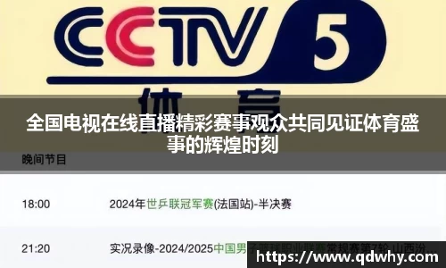 全国电视在线直播精彩赛事观众共同见证体育盛事的辉煌时刻