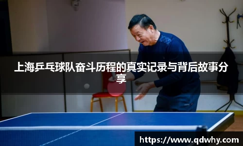 上海乒乓球队奋斗历程的真实记录与背后故事分享