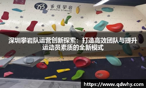 深圳攀岩队运营创新探索：打造高效团队与提升运动员素质的全新模式