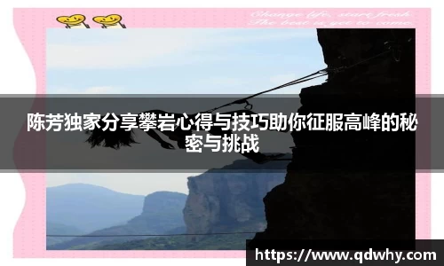 陈芳独家分享攀岩心得与技巧助你征服高峰的秘密与挑战