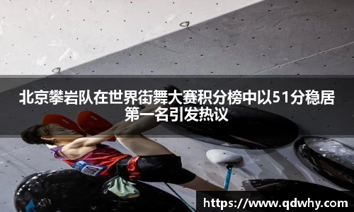 北京攀岩队在世界街舞大赛积分榜中以51分稳居第一名引发热议